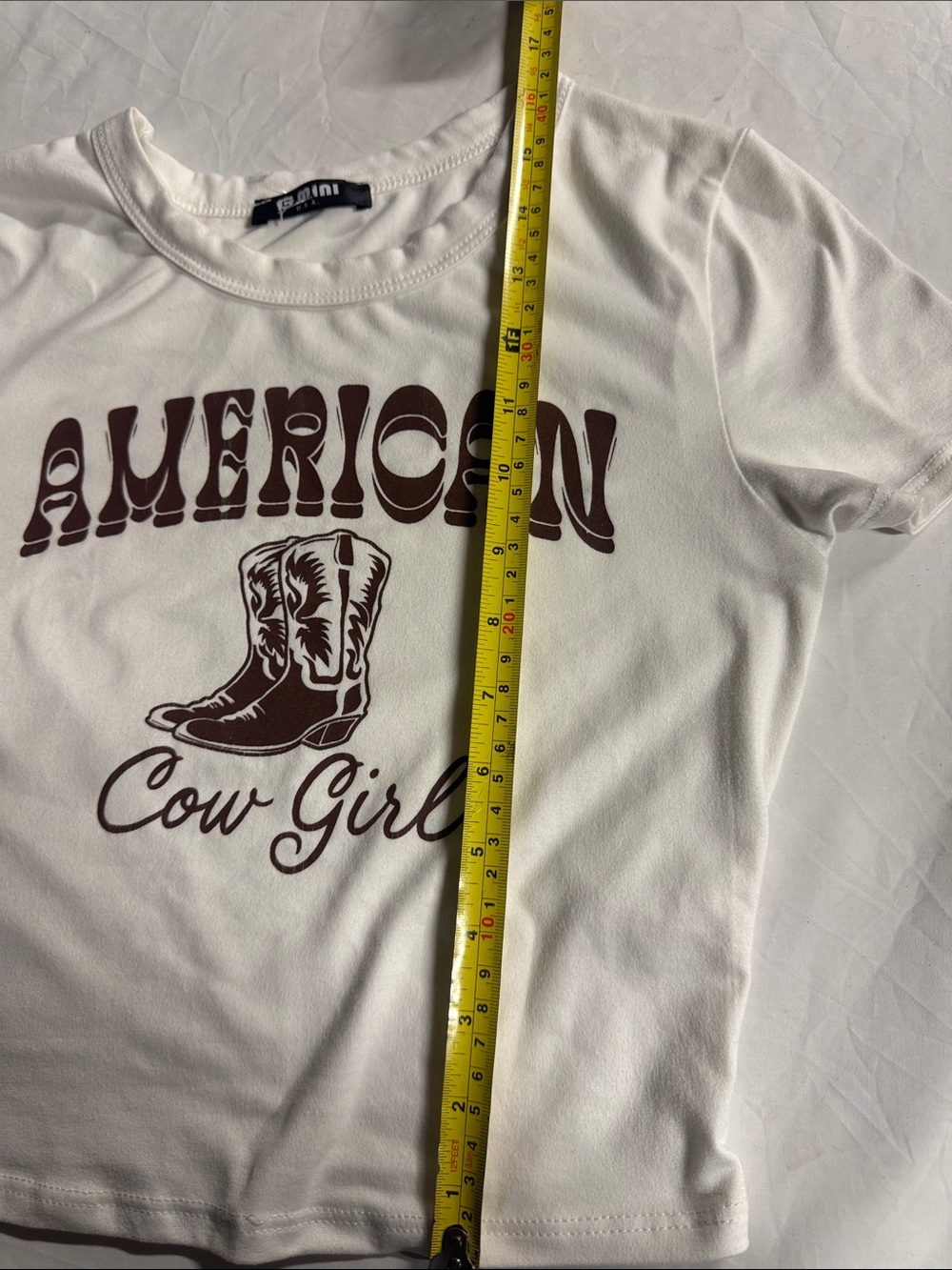 American Cowgirl Graphic Tee - White - Picture 4 of 5